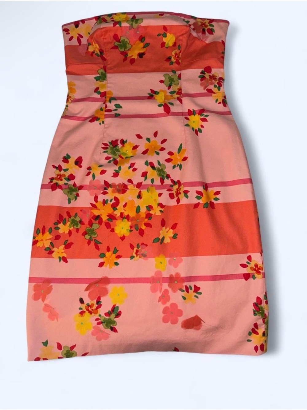 Strapless Floral Bodycon Dress